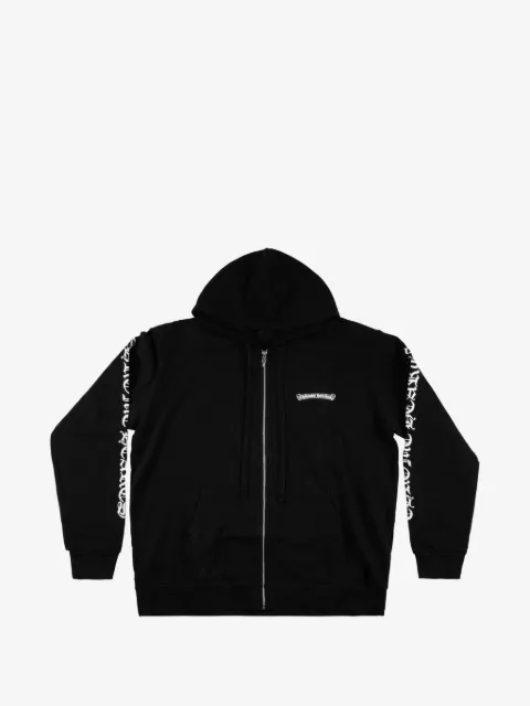 Chrome Hearts Scroll hættetrøje med lynlås