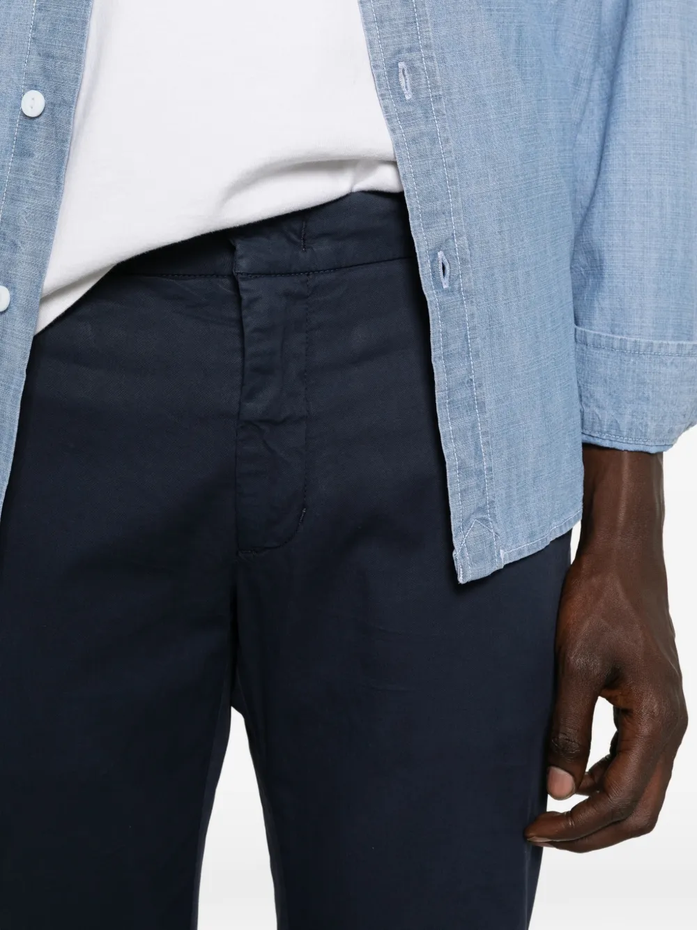 Entre Amis Broek met riemlussen Blauw