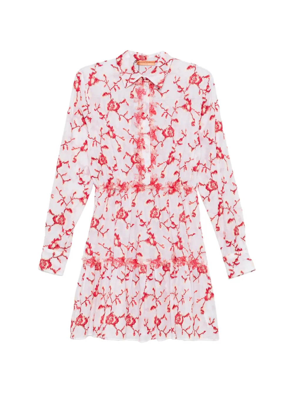 Ermanno Scervino floral ruffled dress - Bianco