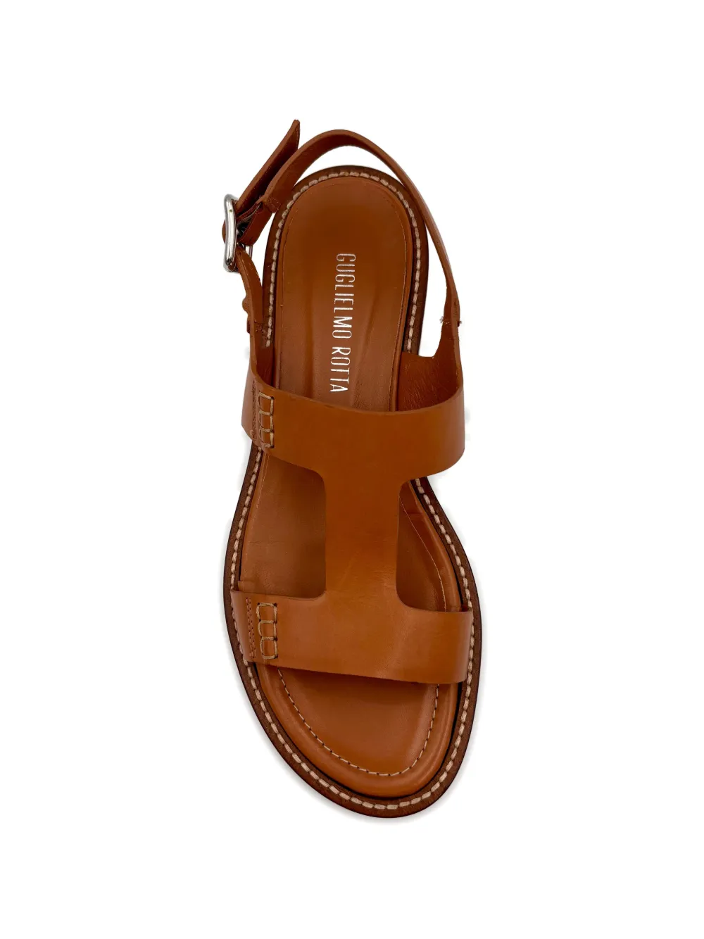 GUGLIELMO ROTTA Leren sandalen Bruin