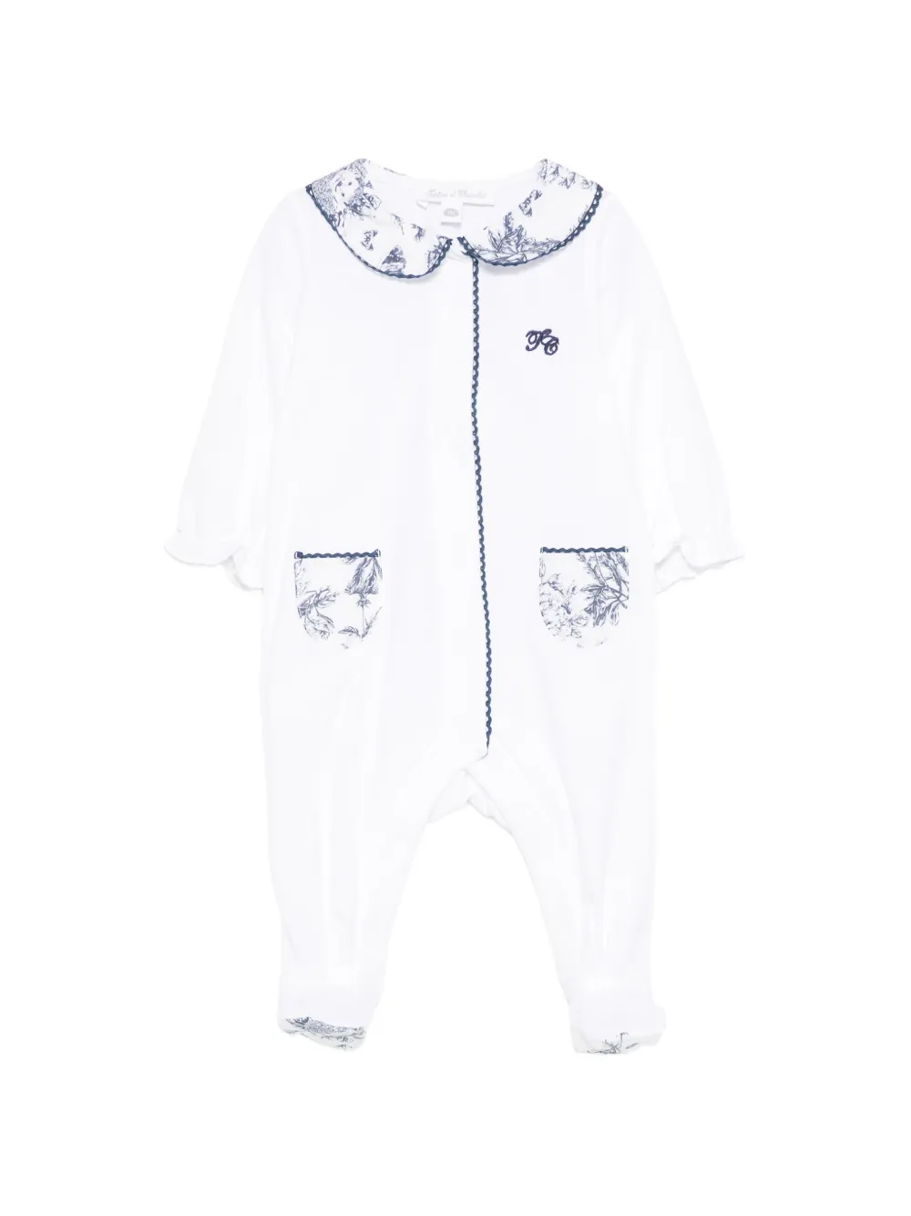 Tartine Et Chocolat floral-print collared pajamas - Bianco