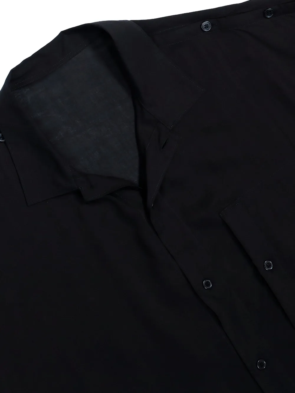 Yohji Yamamoto Overhemd met knopen Zwart