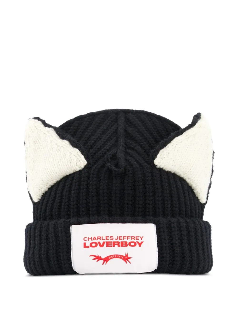 Charles Jeffrey Loverboy Chunky Ears beanie hat - Nero