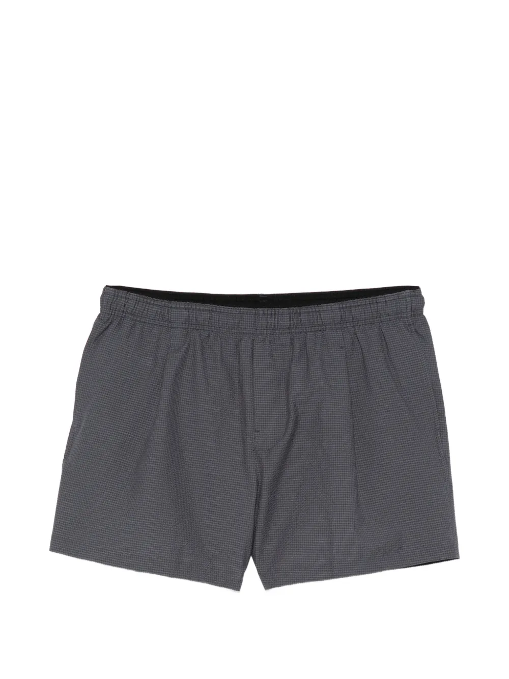 OUR LEGACY 체크 스윔 쇼츠 | 그레이