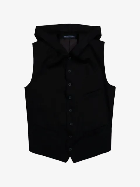 Yohji Yamamoto hooded button waistcoat