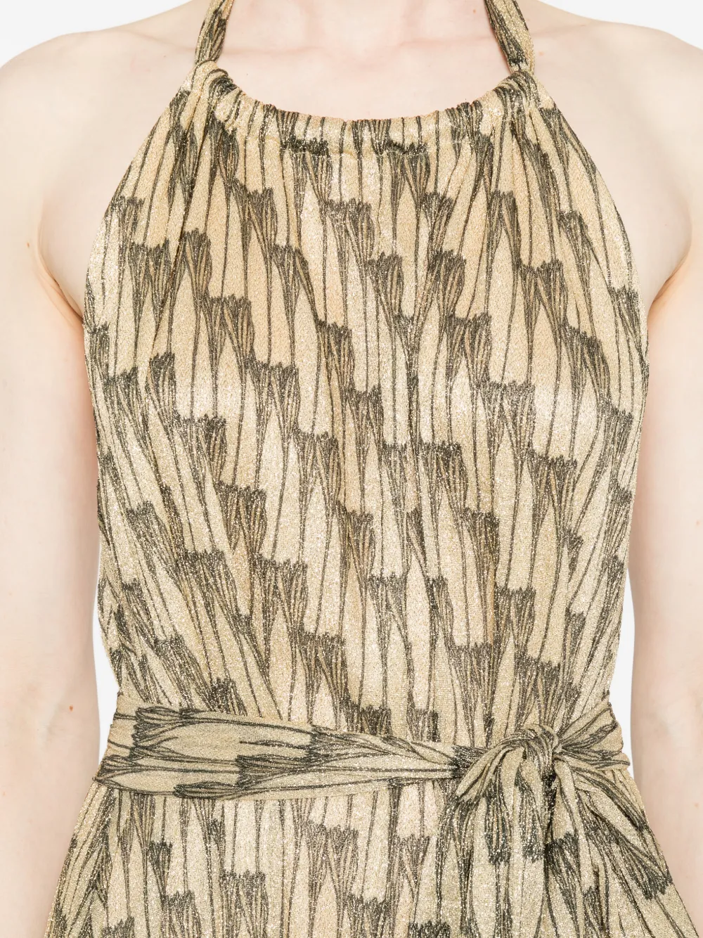 Ars Tie-Belt Maxi Dress