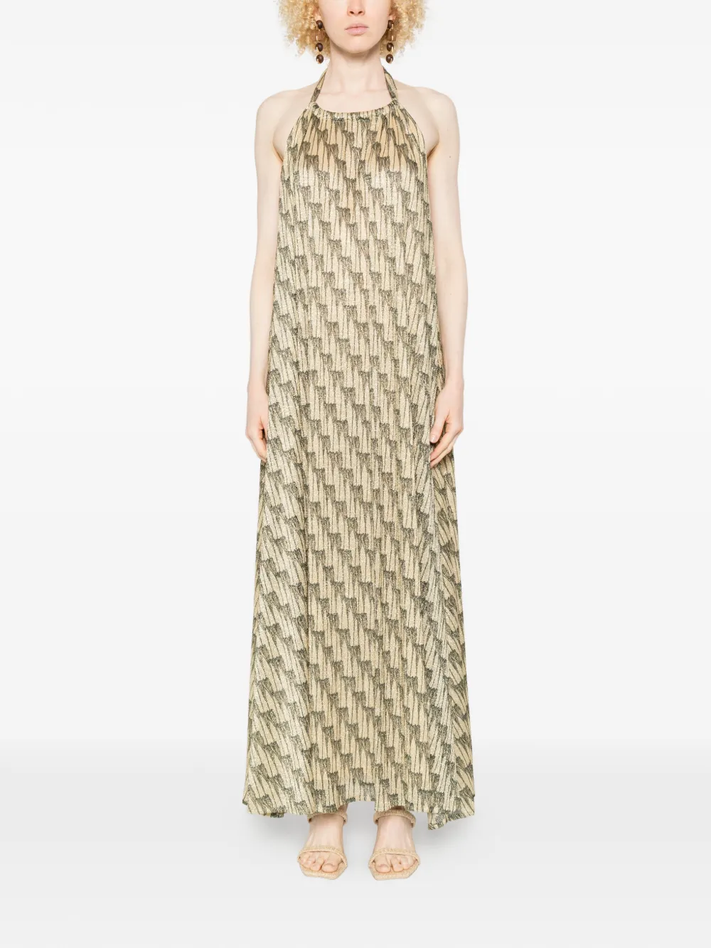 Ars Tie-Belt Maxi Dress