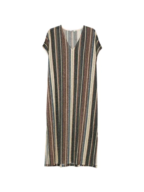 Siyu Zoe V-neck striped maxi dress