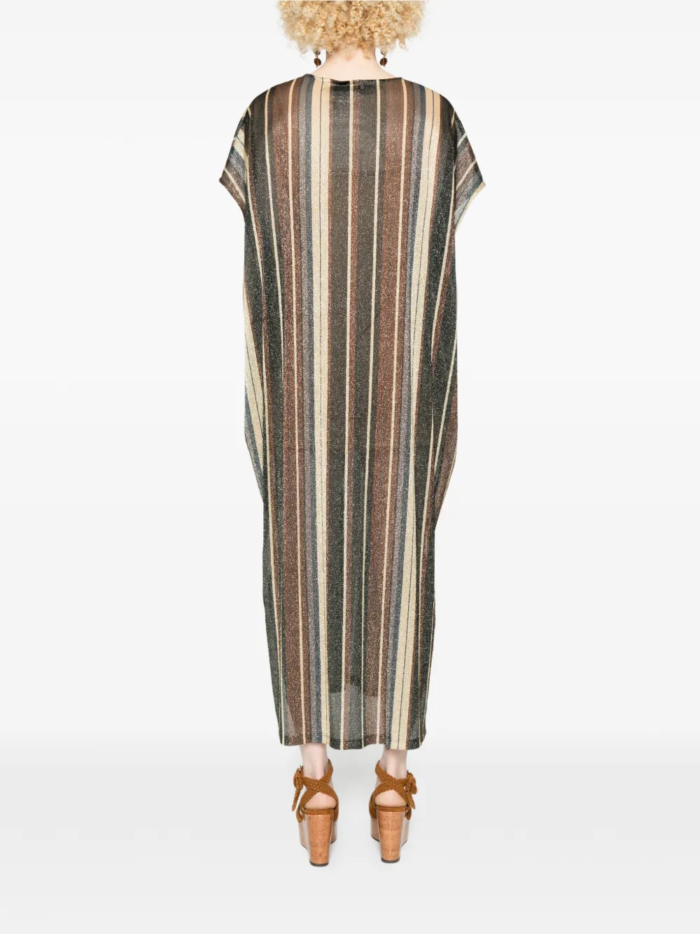 Zoe V-Neck Striped Maxi Dress