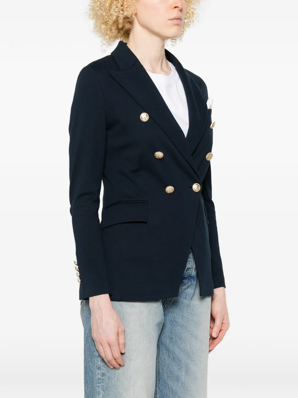  Circolo 1901 Double-breasted Blazer - Blue 