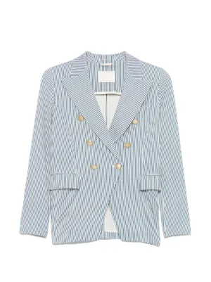 CARLA G. gingham-check notched-lapels Jacket | Brown | FARFETCH