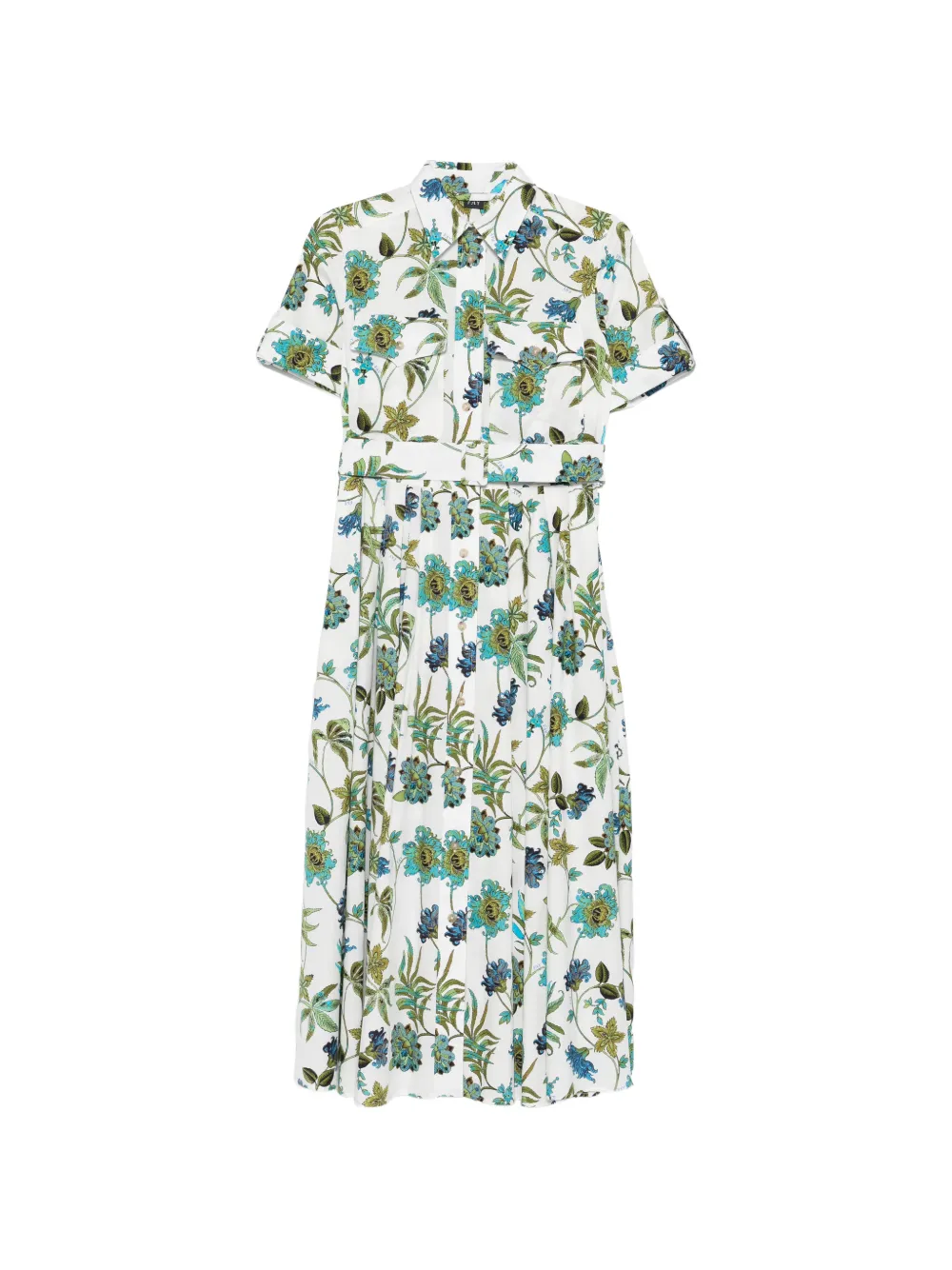 Fay floral-pattern dress - Bianco