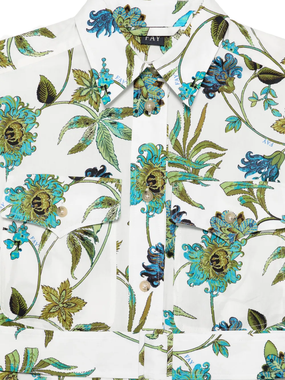  Fay Floral-pattern Dress - White 