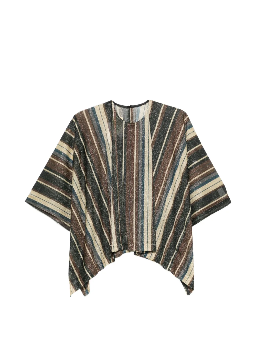Siyu Zoe striped-pattern kaftan - Marrone