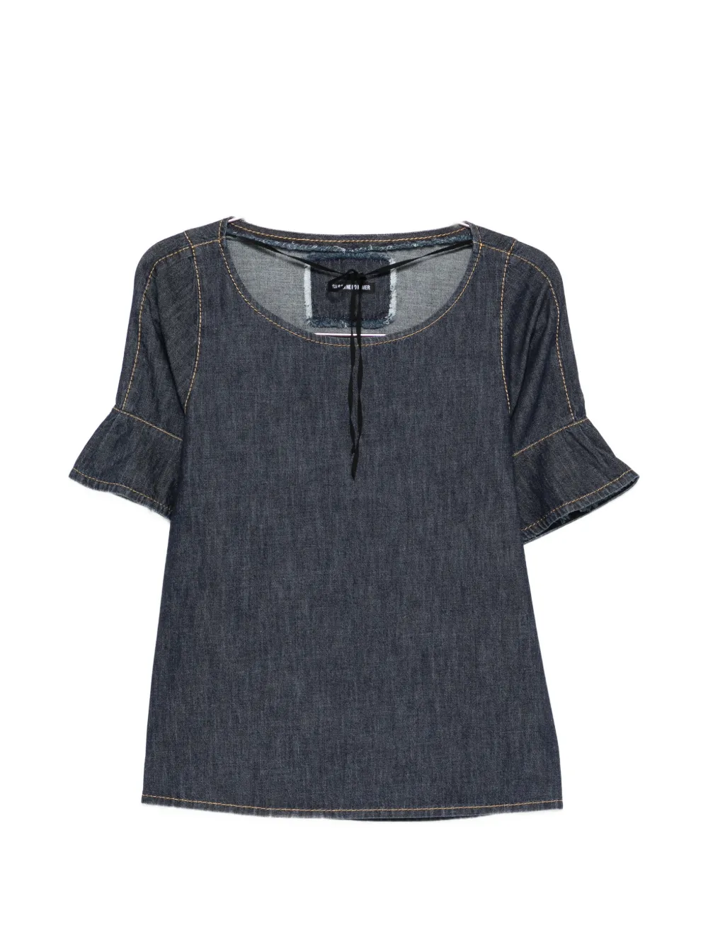 SUSANNE BOMMER contrast-stitching blouse - Blu