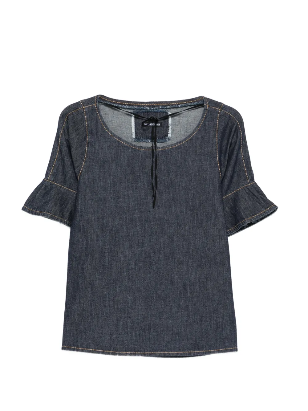 SUSANNE BOMMER contrast-stitching blouse - Blu