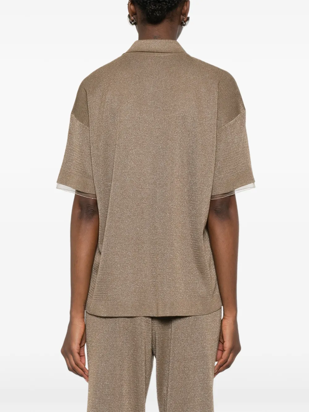 Fabiana Filippi Shirt met korte mouwen Bruin
