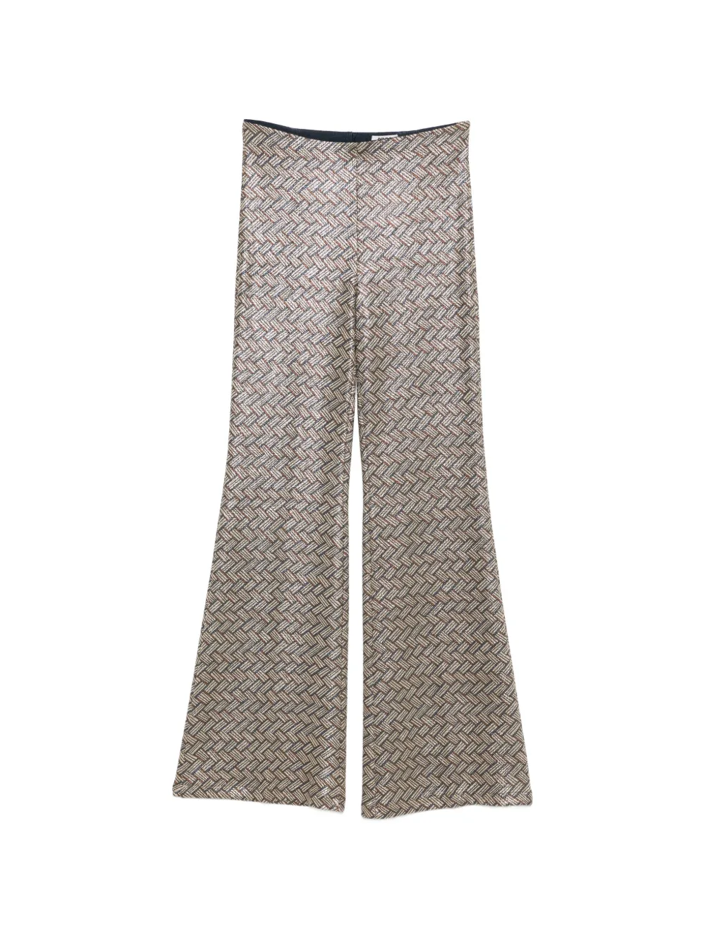 Siyu Tallis patterned flared trousers - Toni neutri