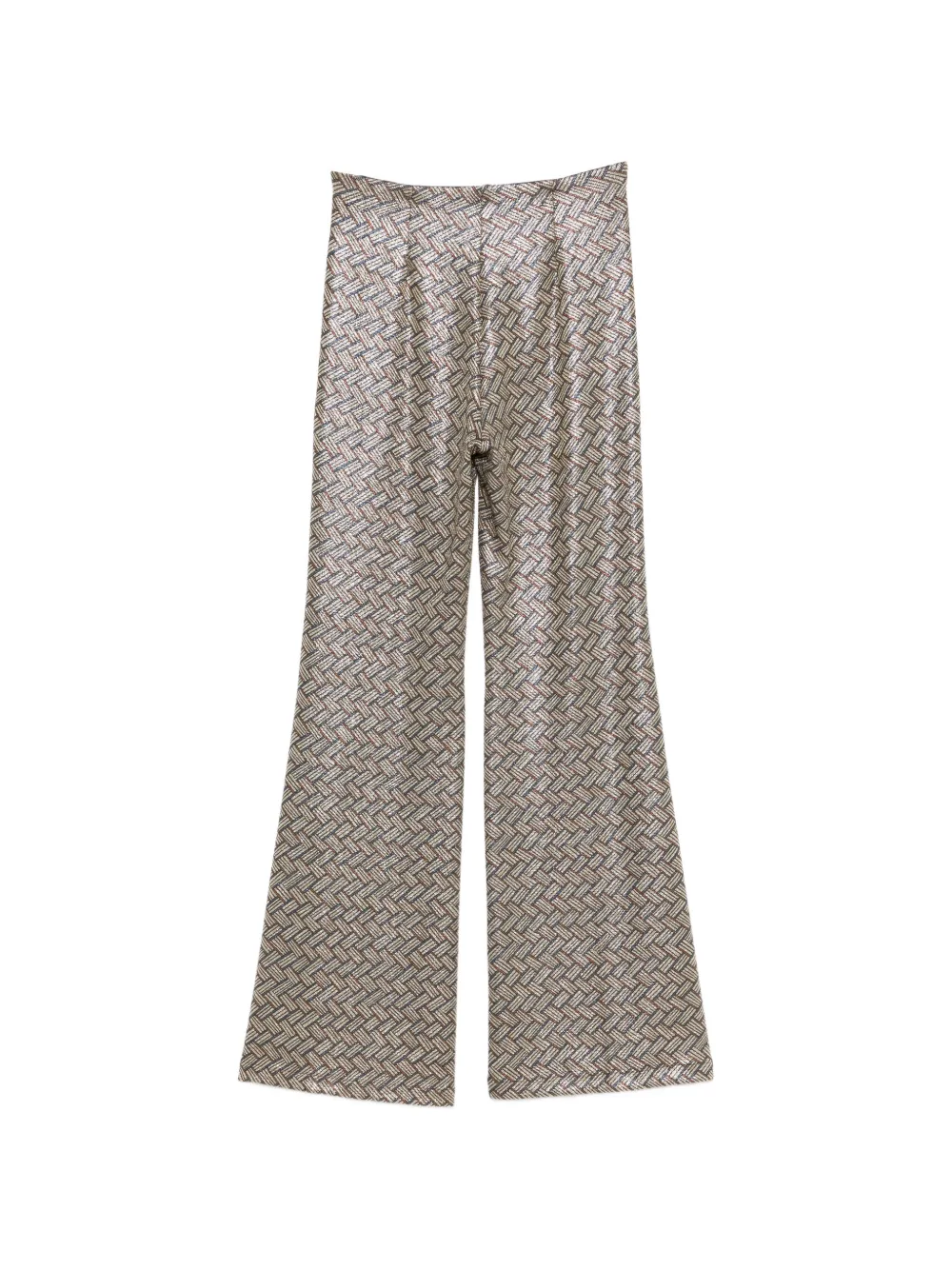 Tallis Patterned Flared Trousers