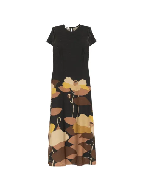 Siyu glitter-embellished floral T-shirt dress