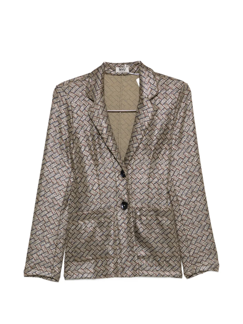 Siyu Tallis patterned button-fastening blazer - Argento
