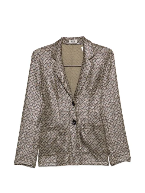 Siyu Tallis patterned button-fastening blazer