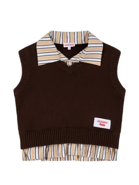 Charles Jeffrey Loverboy V-neck cropped vest shirt