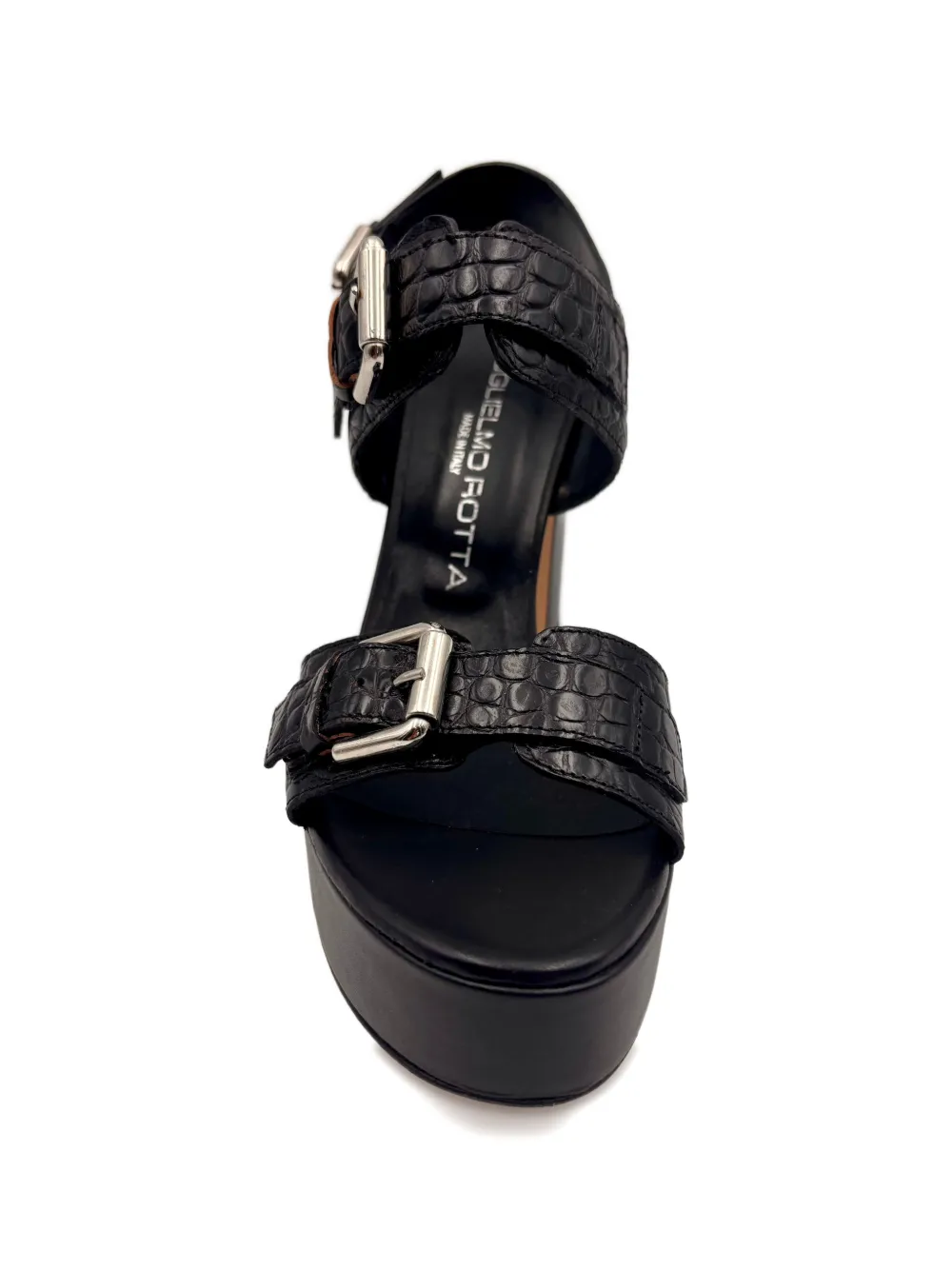 GUGLIELMO ROTTA buckle-detail platform sandals Zwart