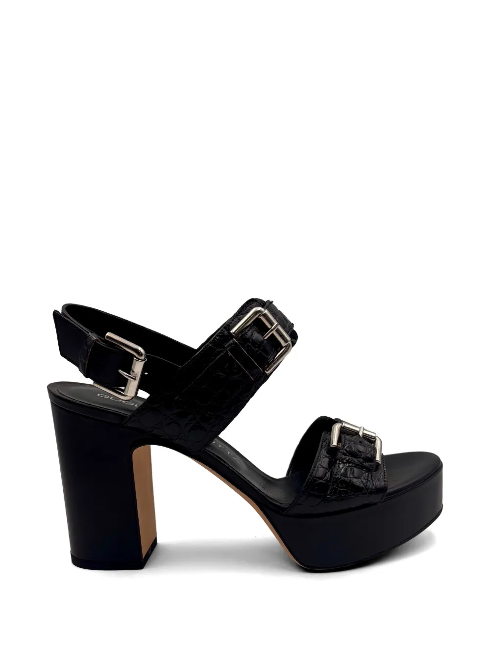 GUGLIELMO ROTTA buckle-detail platform sandals Zwart