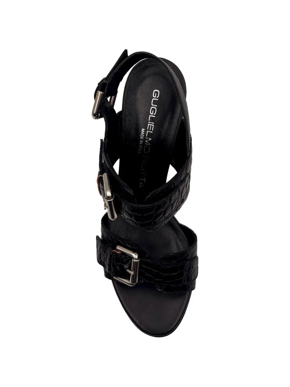 GUGLIELMO ROTTA buckle-detail platform sandals Zwart