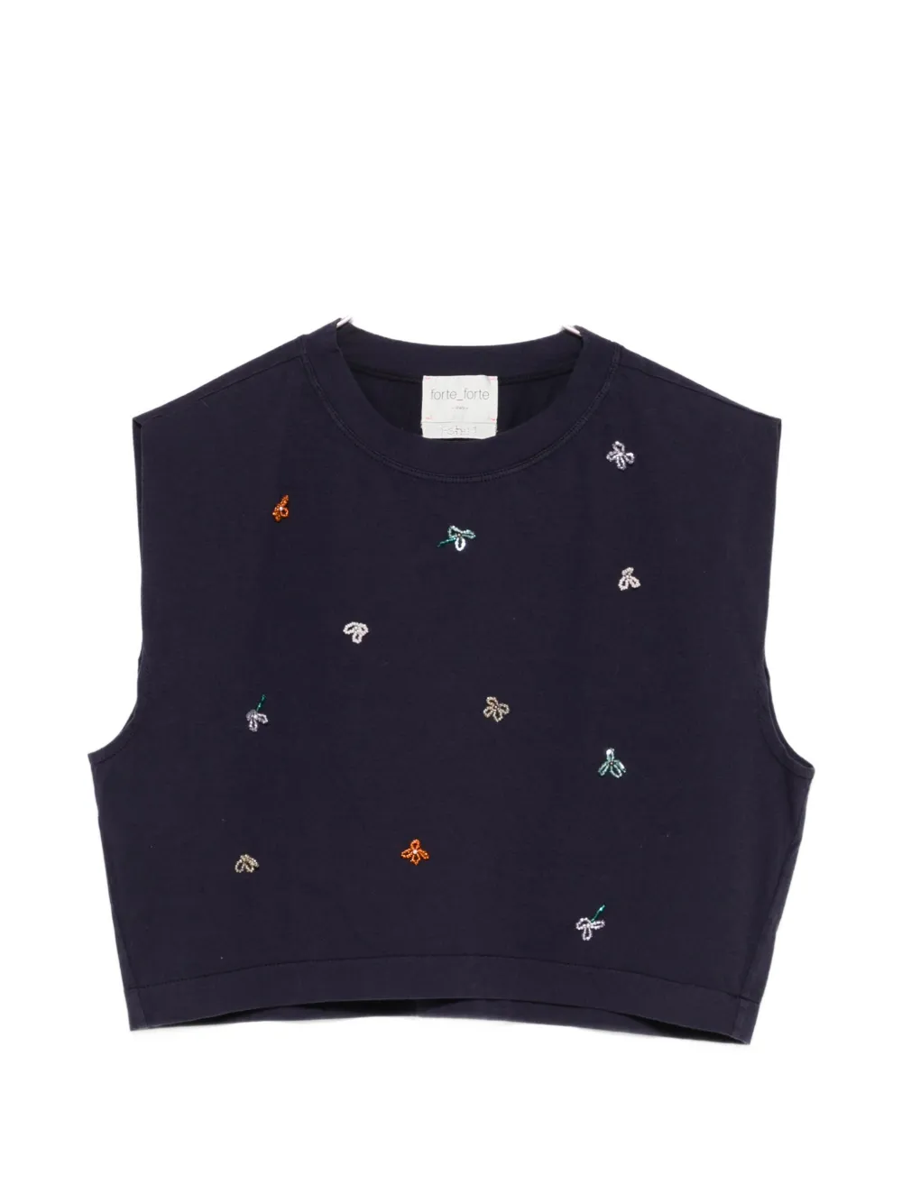 Forte Forte embroidered T-shirt - Blau