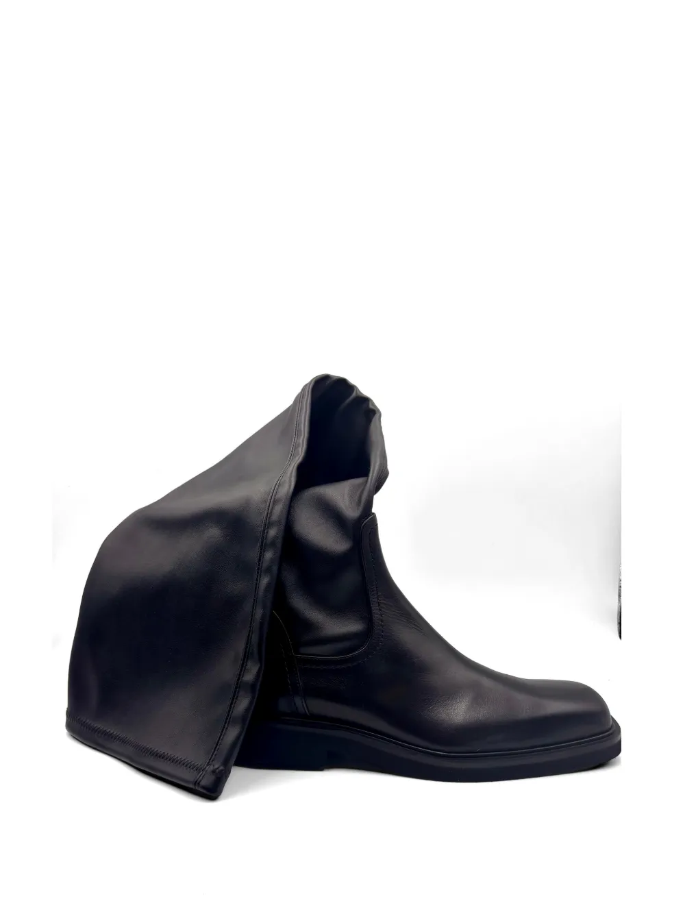 GUGLIELMO ROTTA square-toe over-the-knee boots Zwart