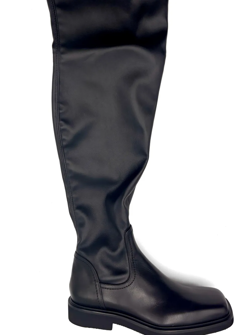 GUGLIELMO ROTTA square-toe over-the-knee boots Zwart