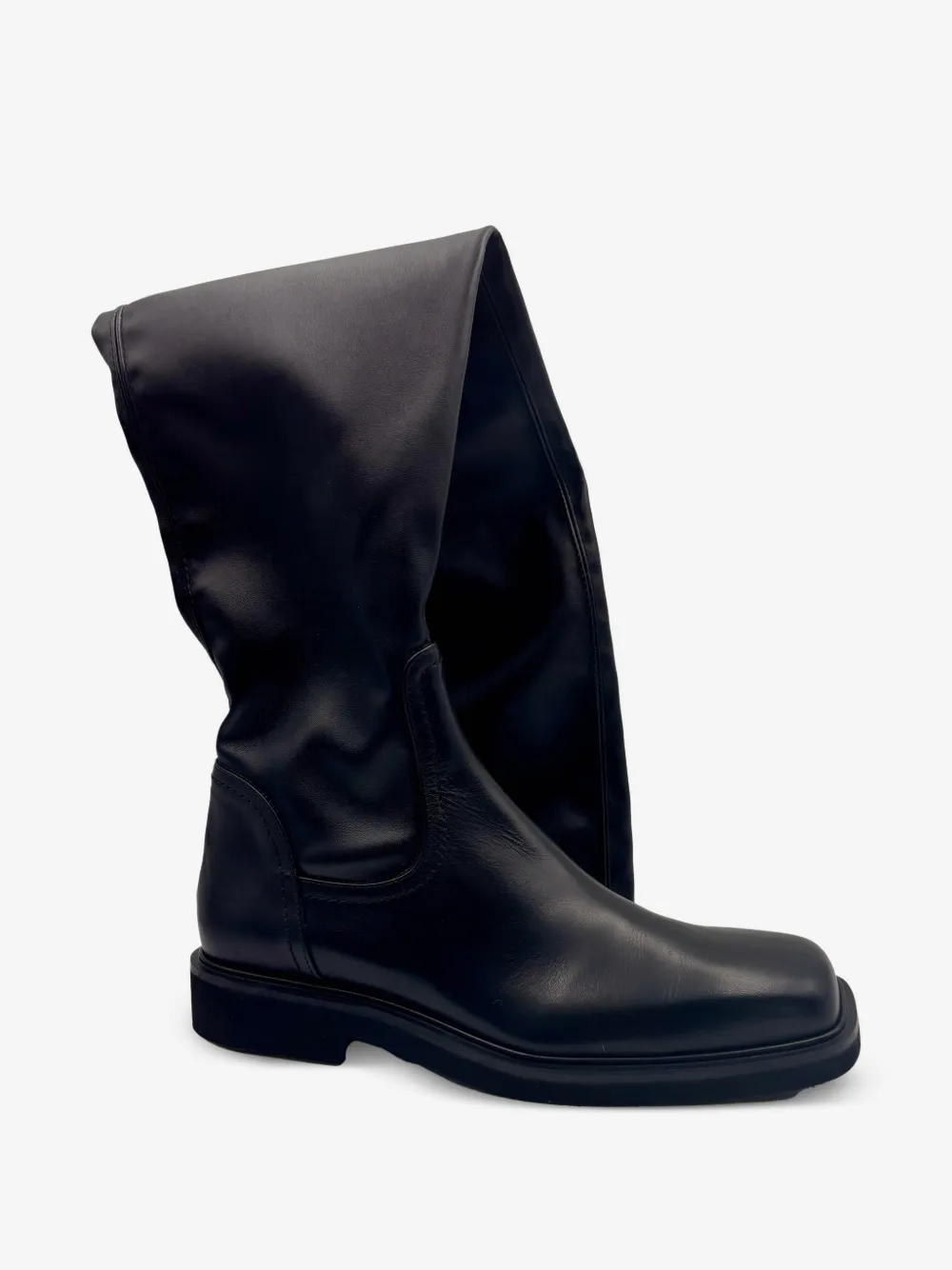 square-toe over-the-knee boots