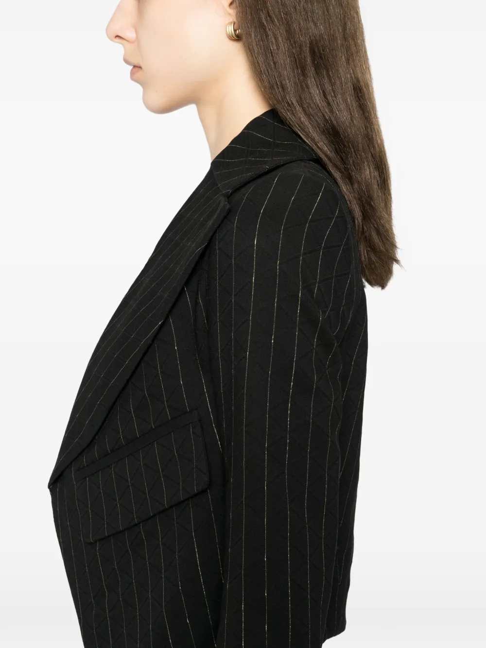 Pinstripe Cropped Blazer