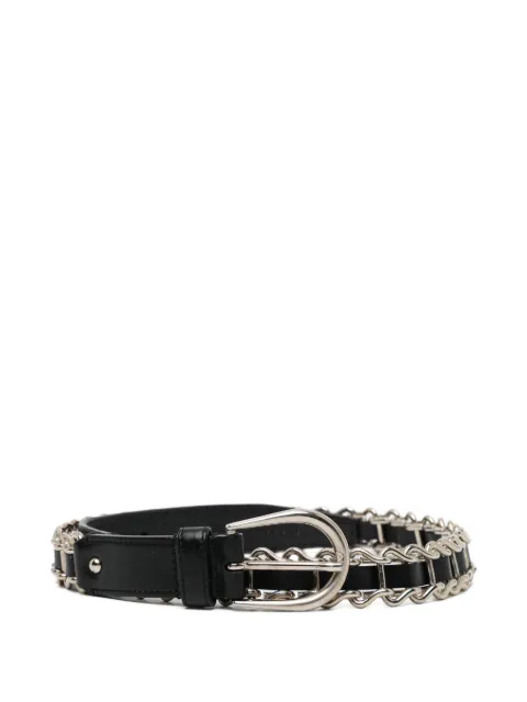 Miu Miu Pre-Owned chain link leather belt