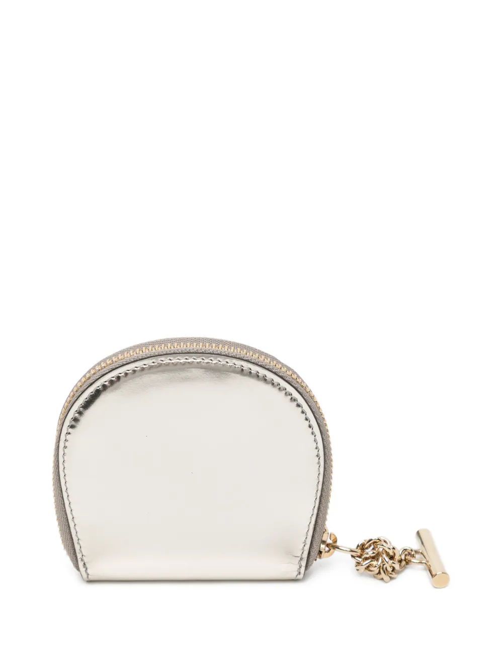  Chloé Pre-owned Silver Metallic Coin Purse W/ Mirror 