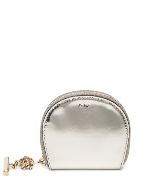 Chloé Pre-Owned silver metallic coin purse w/ mirror