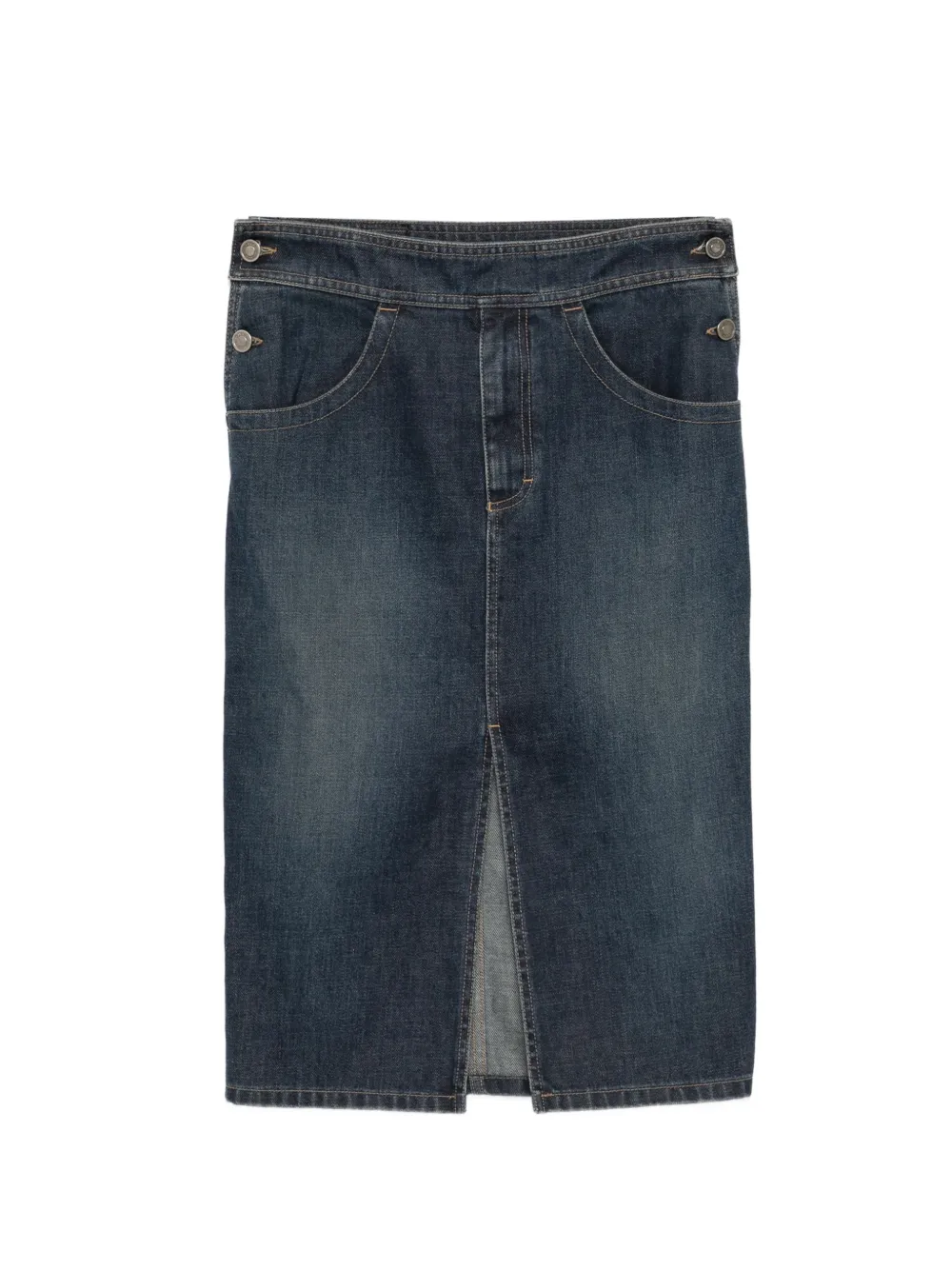 Gucci Pre-Owned denim pencil skirt - Blu