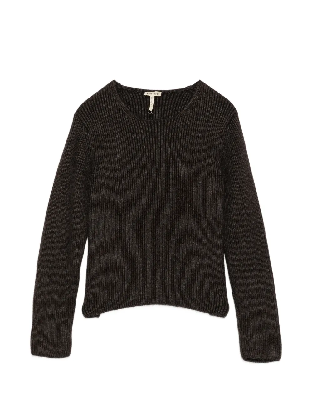 Hermès Pre-Owned ribbed knit jumper - Marrone