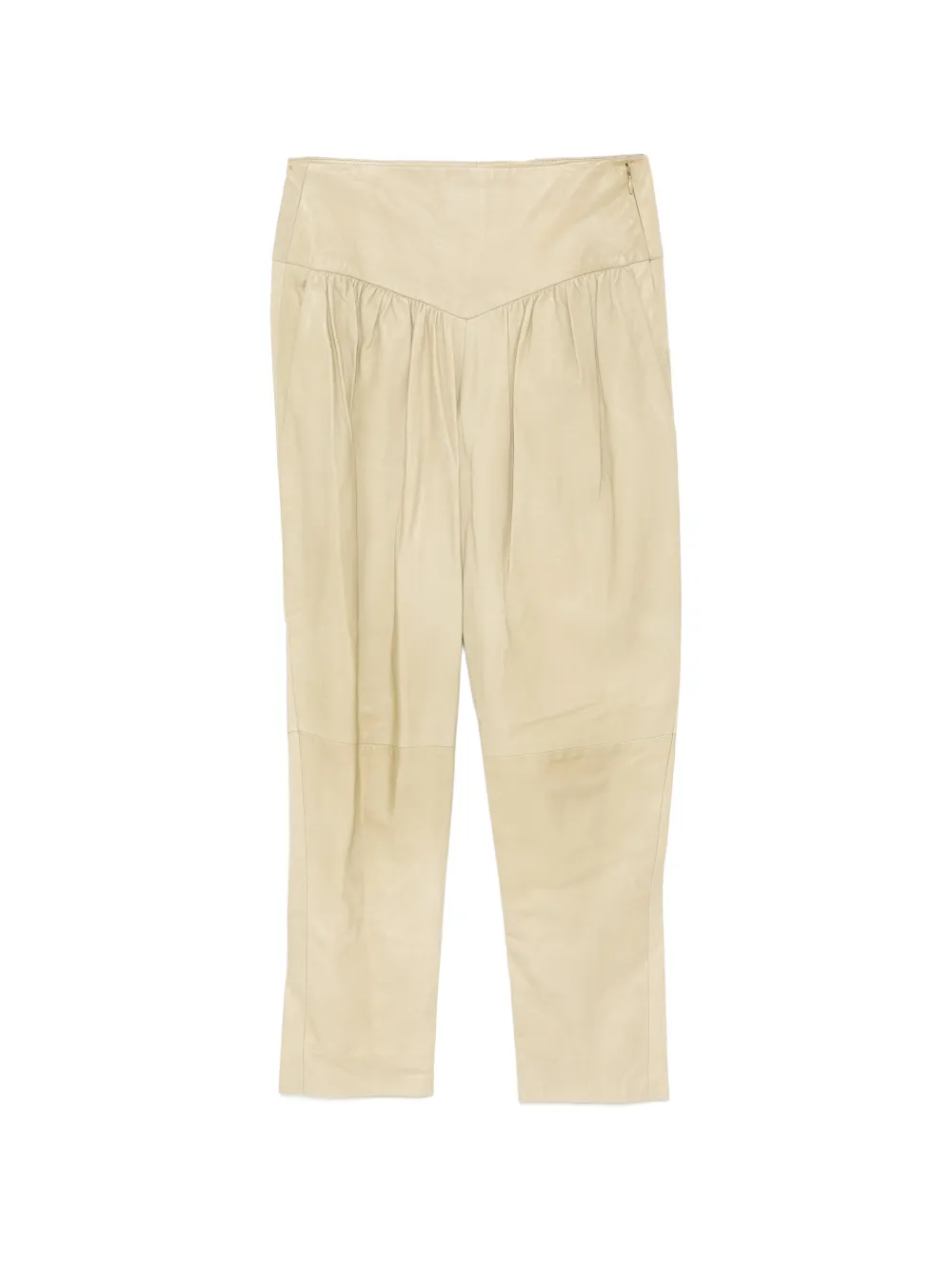 Chloé Pre-Owned Sage leather trousers - Toni neutri