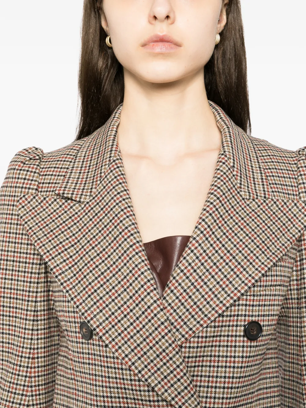 Houndstooth-Print Blazer