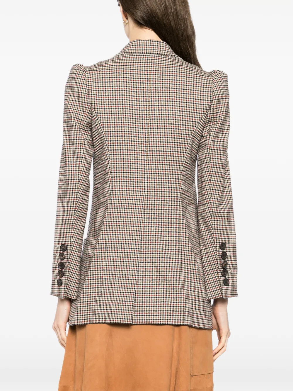 Houndstooth-Print Blazer