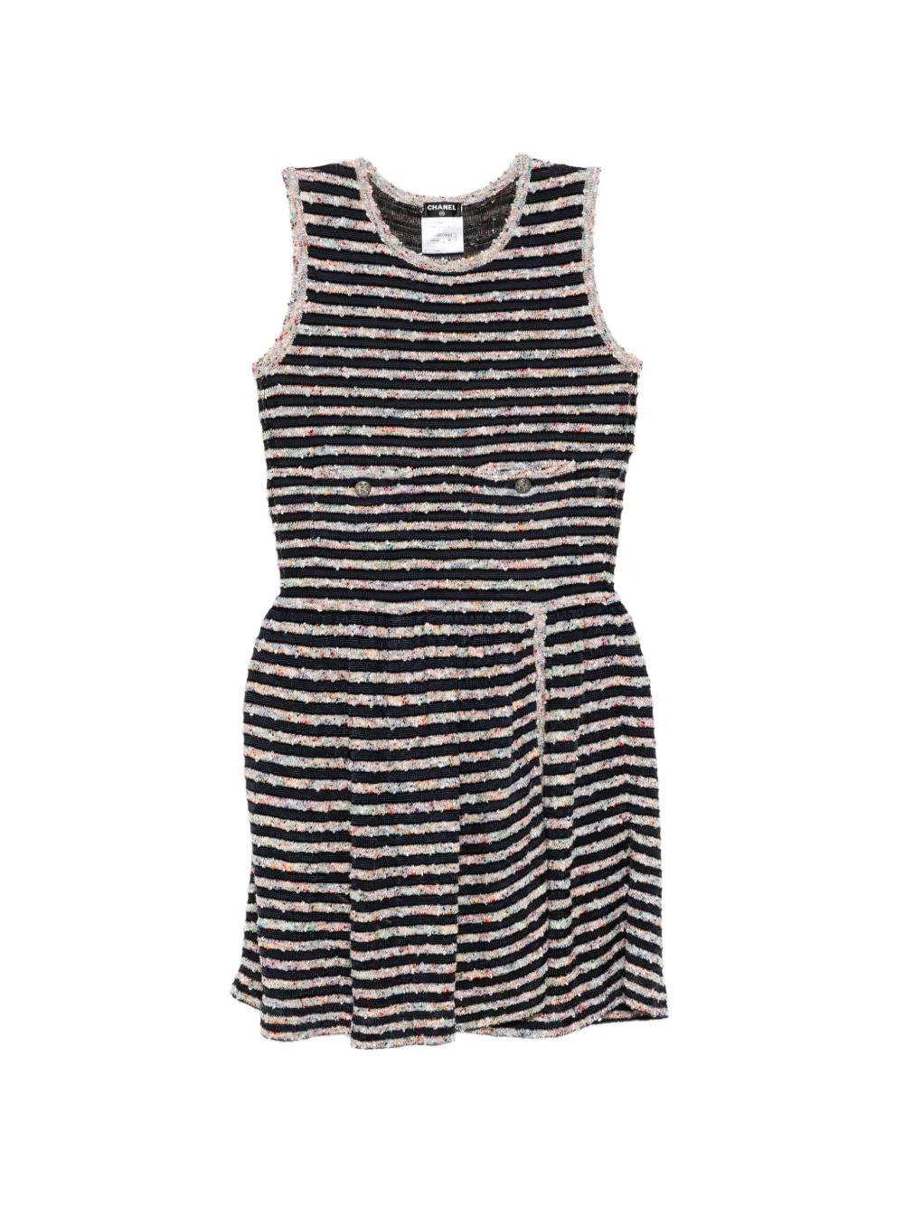 CHANEL Pre-Owned striped dress - Nero