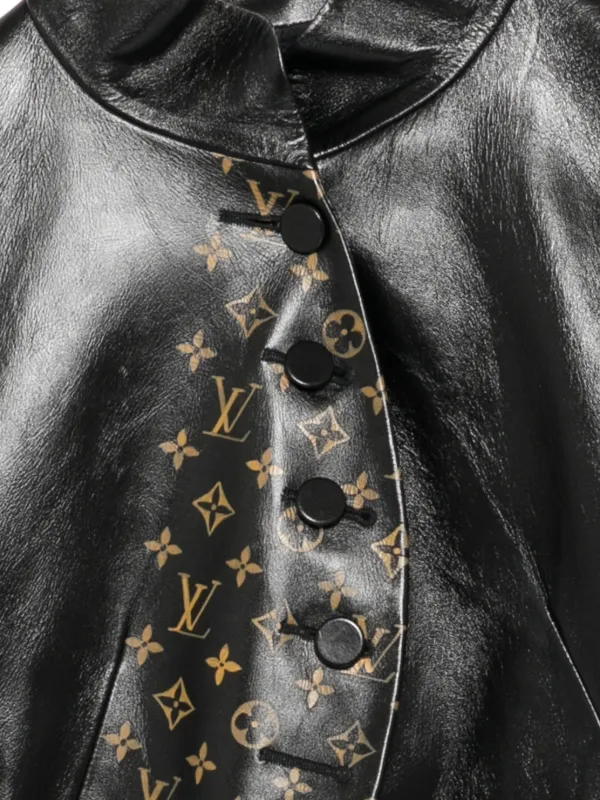 Louis Vuitton Pre-Owned Monogram Leather Jacket | Black | FARFETCH