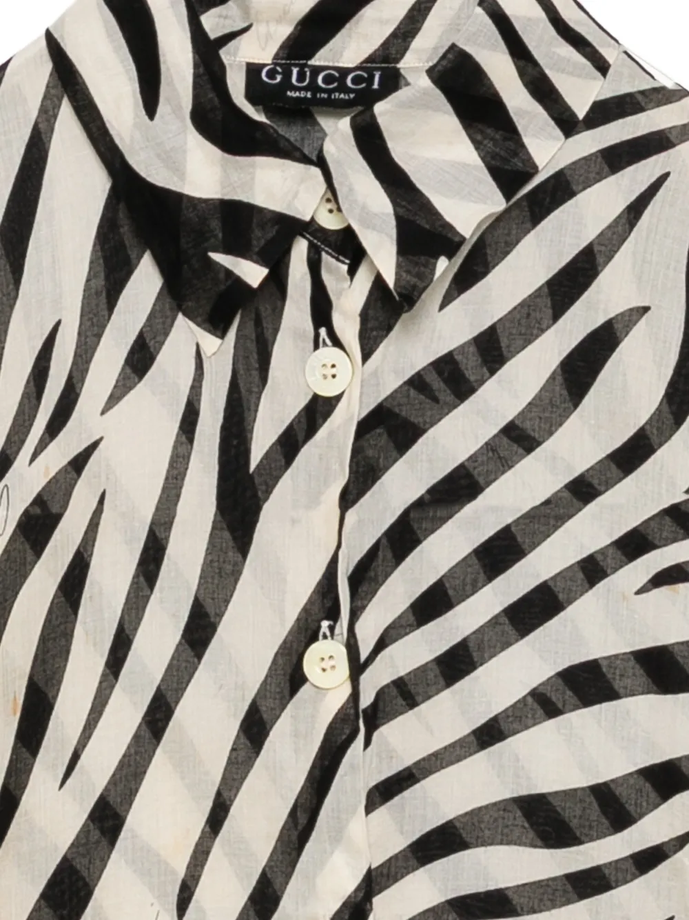  Gucci Pre-owned Zebra Print Shirt - Neutrals 