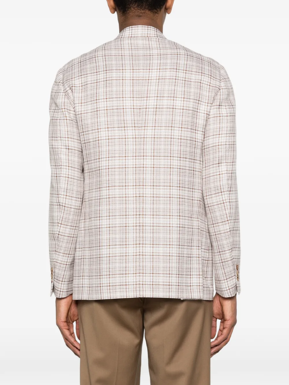 Lardini Geruite blazer Beige