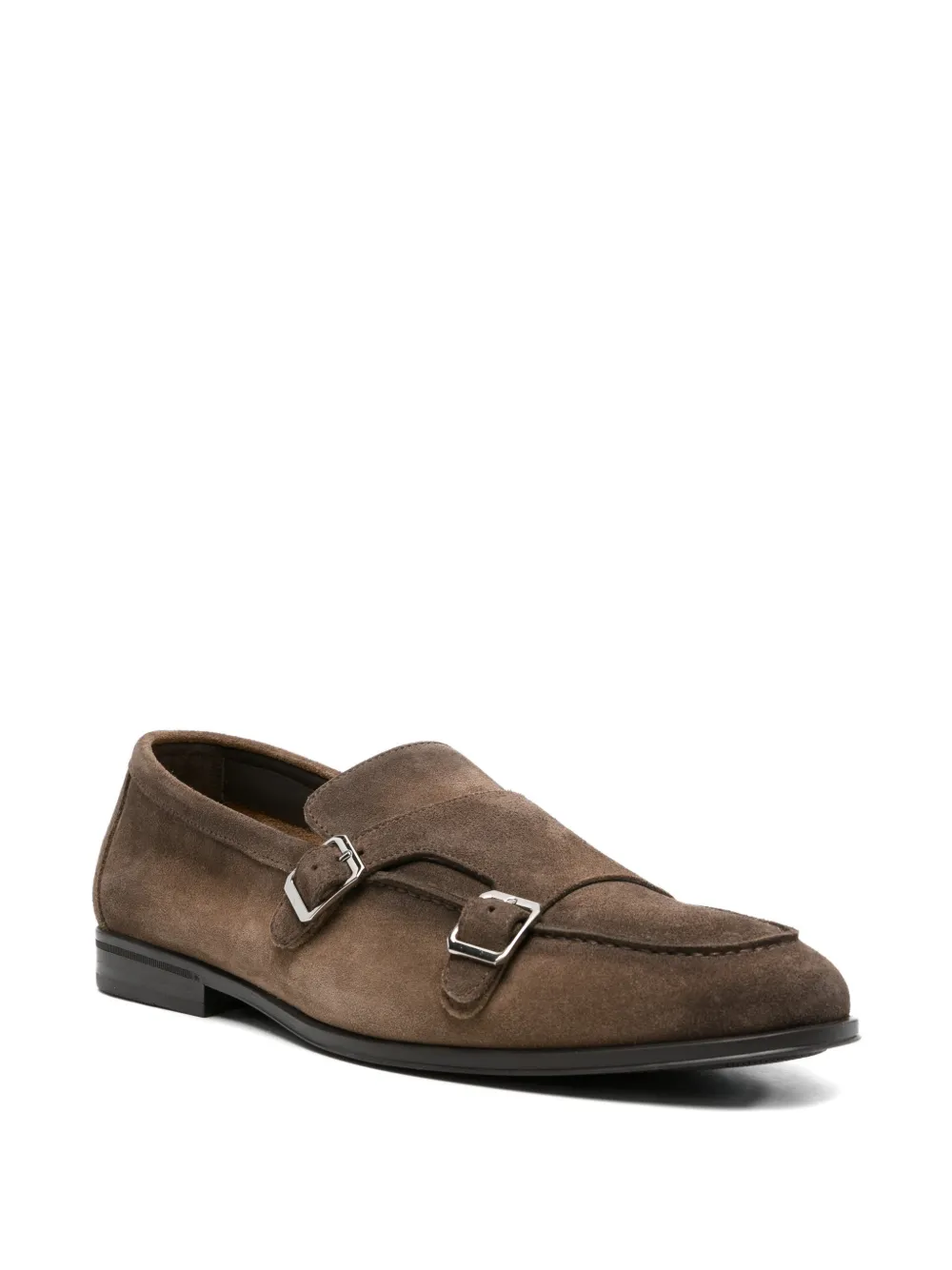 Doucal's Juke double-buckle monk shoes Bruin