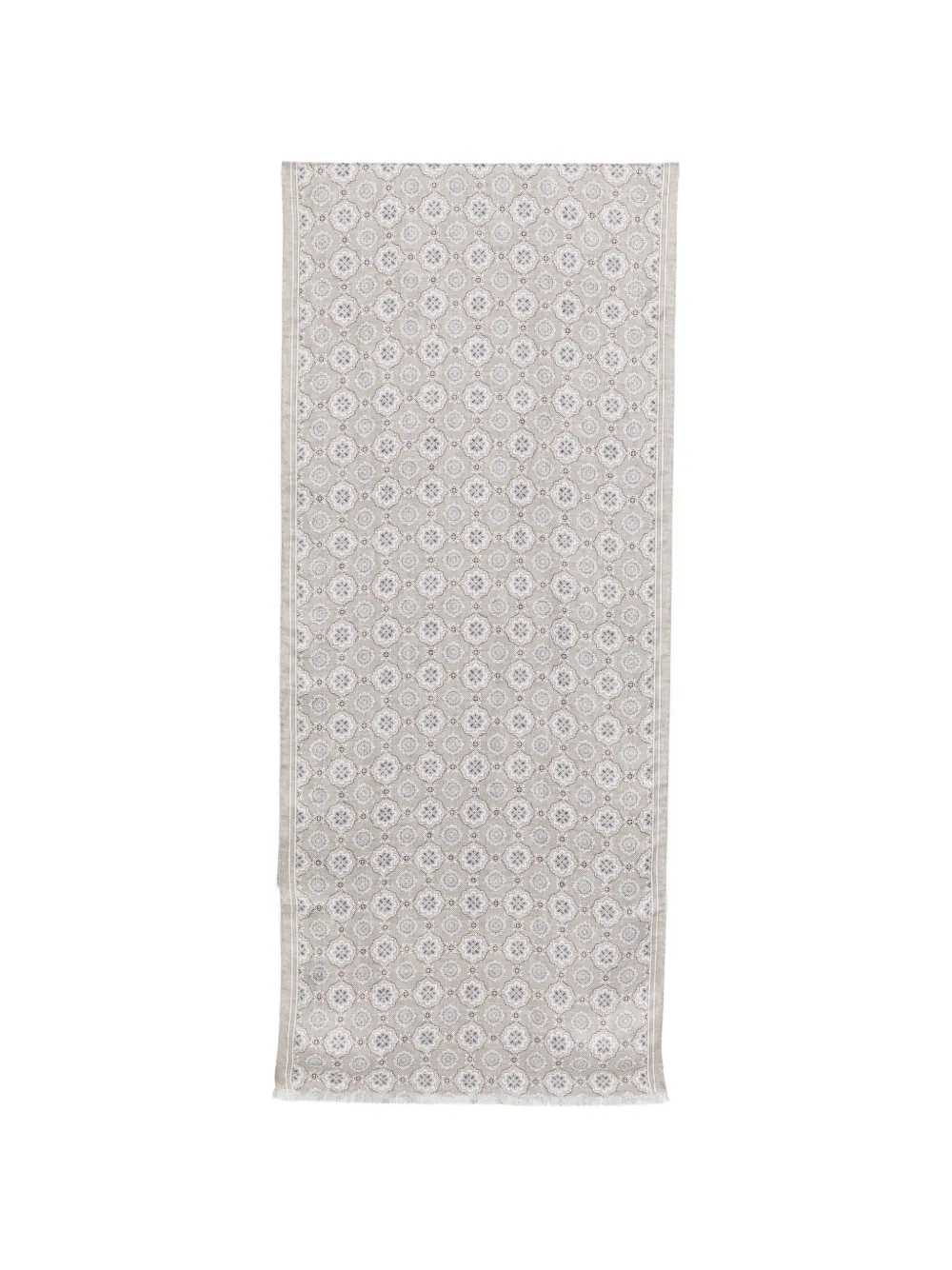 Dell'oglio Creta patterned scarf | Neutrals | Image 1