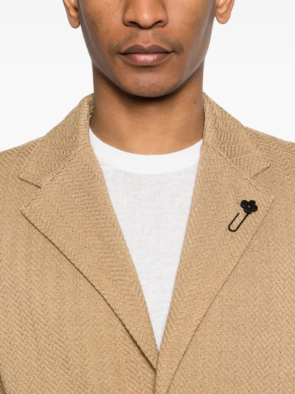 Lardini Blazer met bloemdetail Beige